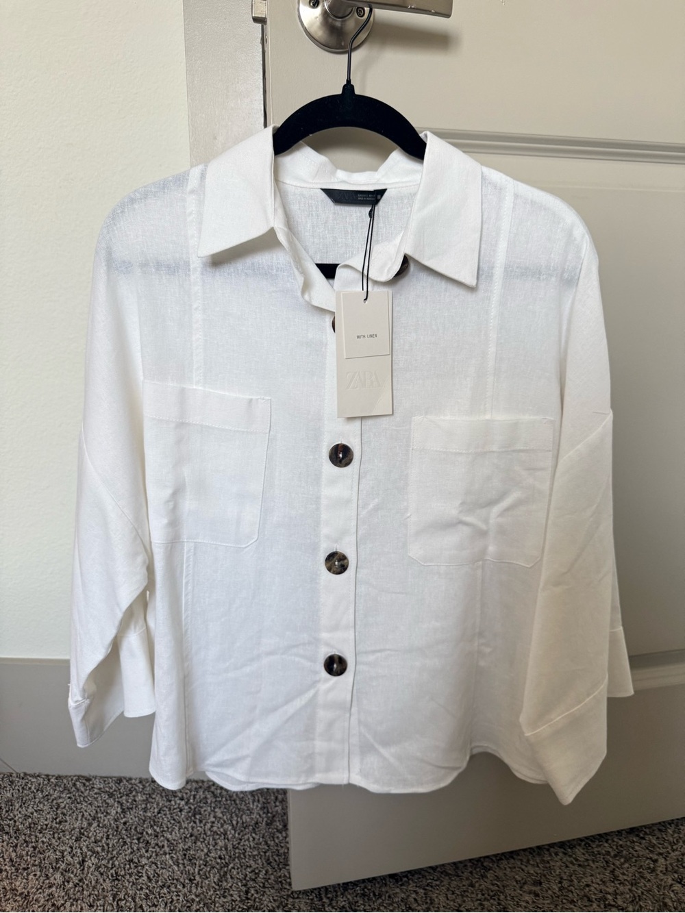 NWT Zara Women’s White Lightweight Batwing Top
